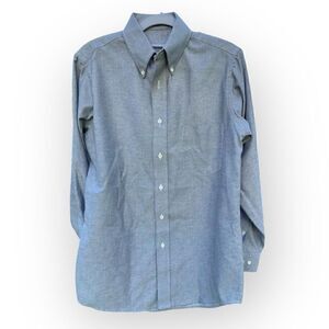 Blue/grey button down cotton/polyester shirt size 14.5 32/33